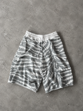 Zebra Raw Hem 3/4 Shorts